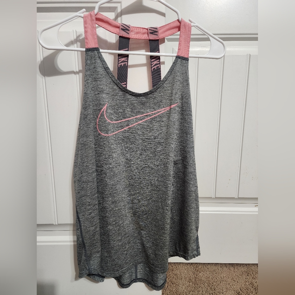 Nike Gray and Pink Tank Top